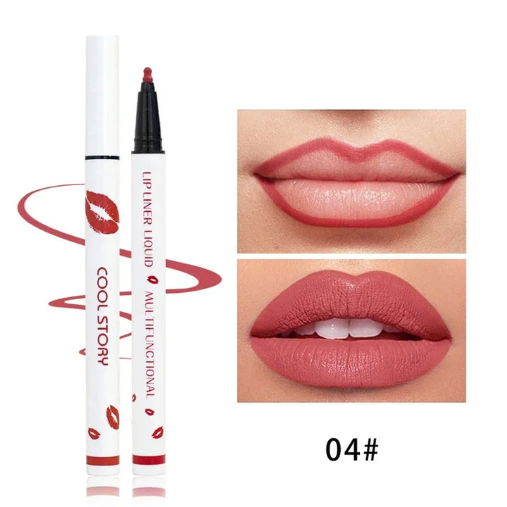 Rynx | Liquid Lipliner Pencil Long-lasting Lip Cosmetics Tool Matte Soft Lip Liner Quick-drying Smudge-proof Natural Lipstick Pencil