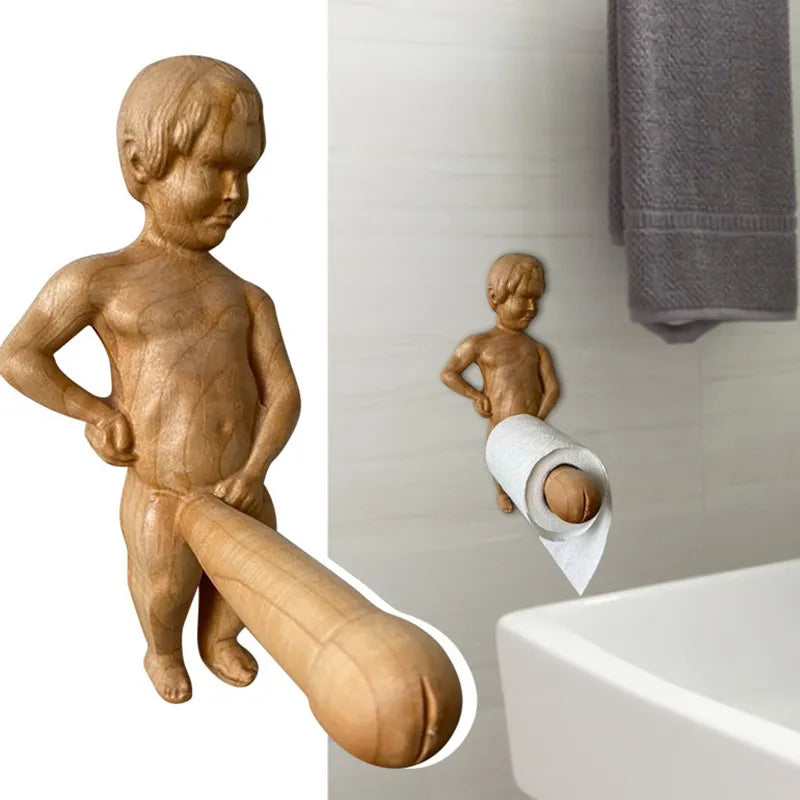 Lisslune | Wood Toilet Paper Holder Phallus