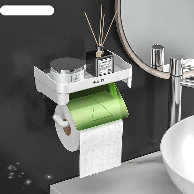 Lisslune | Modern Adhesive Toilet Paper Holder - Stylish Space-Saving Solution