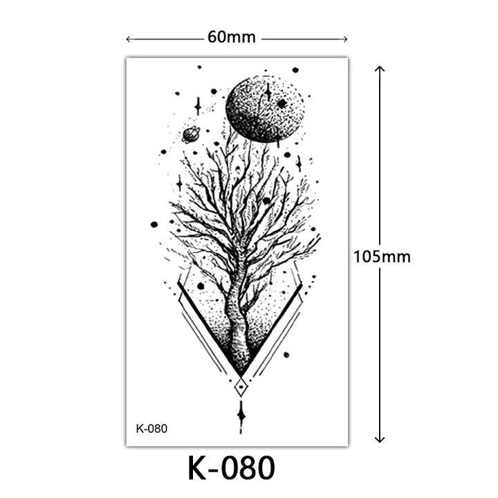 Rynx | New Temporary Tattoo Stickers Sexy Totem Butterfly Dreamcatcher Transfer Flash Tattoo Women Neck Hand Body Art Artificial Tattoos Men