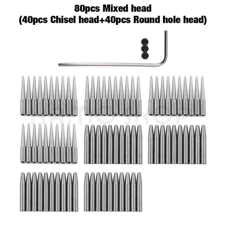 Lisslune | Premium Replaceable Round Chisel Tool Set for Leatherworking