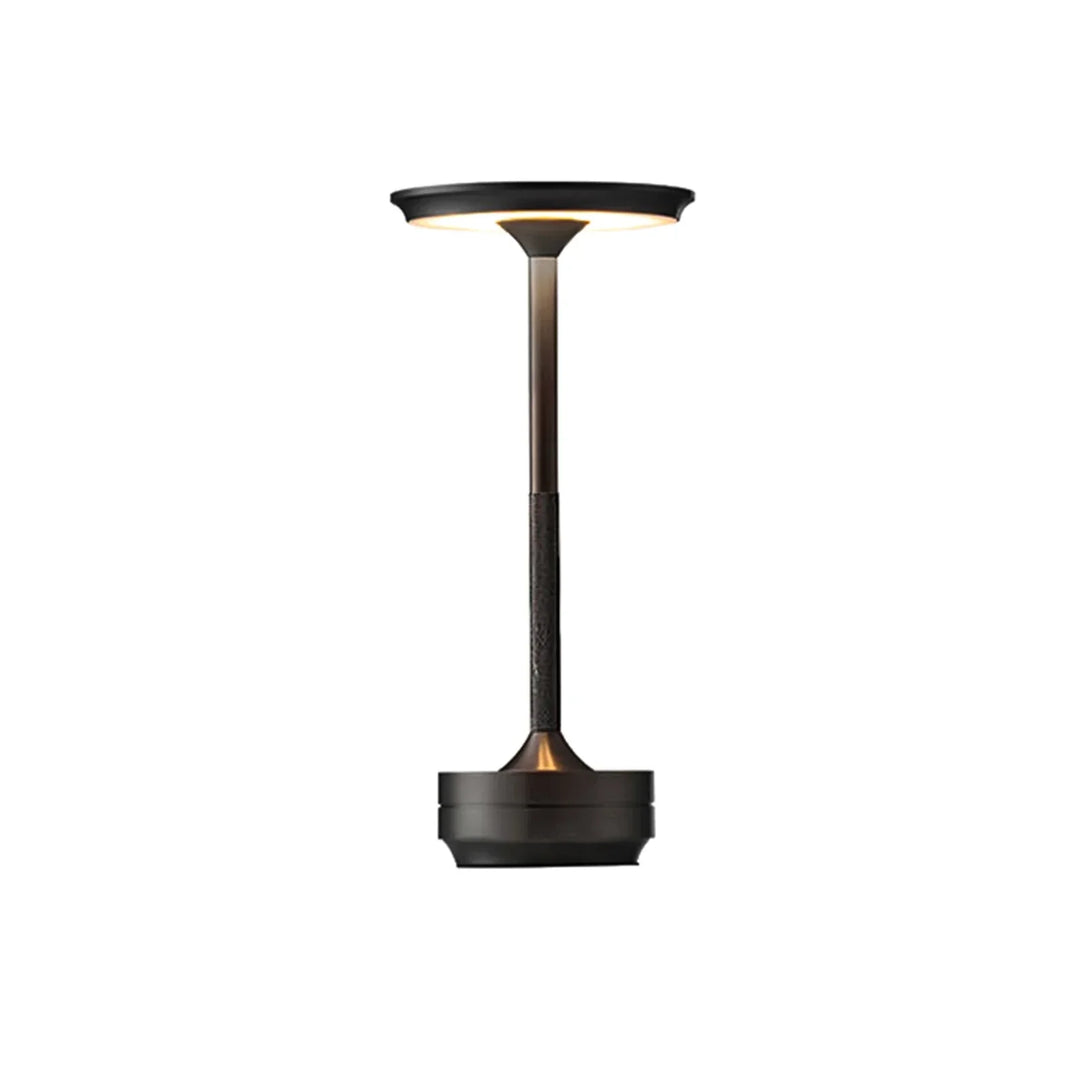 Lisslune | Cordless Rechargeable Modern Aura Table Lamp with Touch Controls | Wireless LED Light for Modern Side Tables and Office Desks | Minimalist Table Lamp