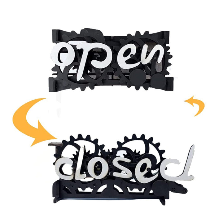 Lisslune | Wooden Double-Sided Reversible Open Closed Sign