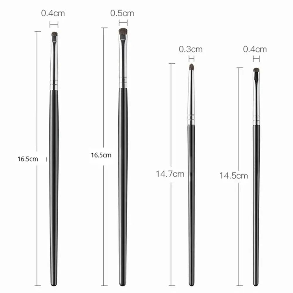 Rynx | 4Pcs Fine Eyeshadow Brushes Soft Smudge Eyeliner Smudge Makeup Brushes Eyelid Highlighter Lying Silk Moth Makeup Brush Tools