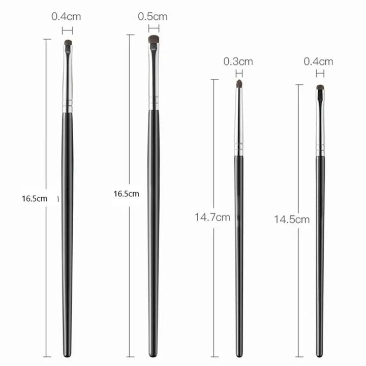 Rynx | 4Pcs Fine Eyeshadow Brushes Soft Smudge Eyeliner Smudge Makeup Brushes Eyelid Highlighter Lying Silk Moth Makeup Brush Tools
