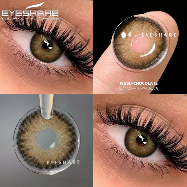 Rynx | Colored contact lenses for eyes 1 pair Black lenses Blue eye contacts Gray pupil lens Annual cosmetic contact lenses
