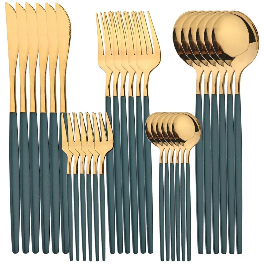 Lisslune | RoyalMirror – Luxury Gold Cutlery Set