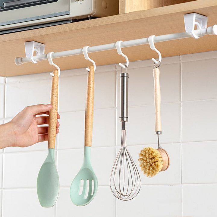 Lisslune | Punch-Free Handy Hook Adjustable Rod Holder
