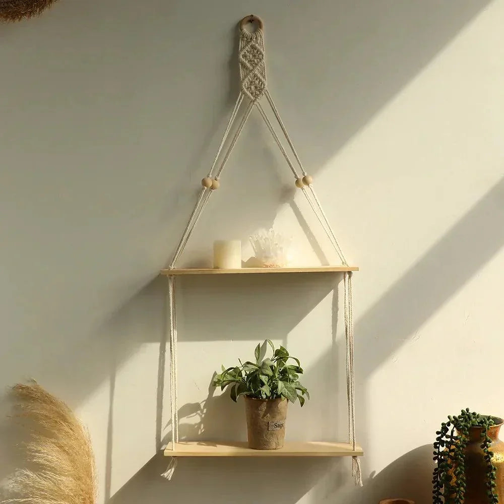 Lisslune | BohoString - Macramé Wooden Wall Piece