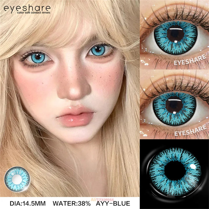 Rynx | Cosplay Colored Contact Lenses for Halloween Vampire Red Contact Lens Anime Colored Eye Lenses Annual Blue Contact Lenses