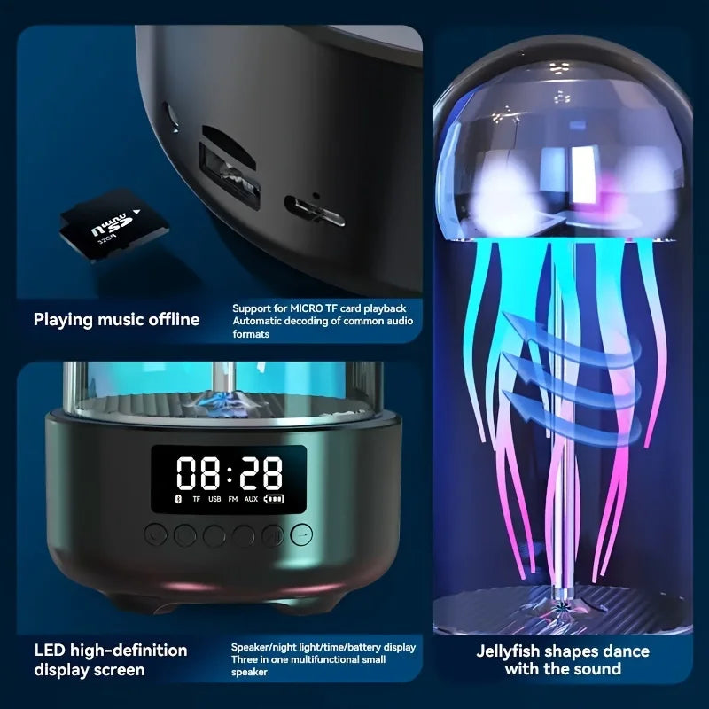 Lisslune | Jellyfish Portable Powerful Colorful Speaker Night Lamp