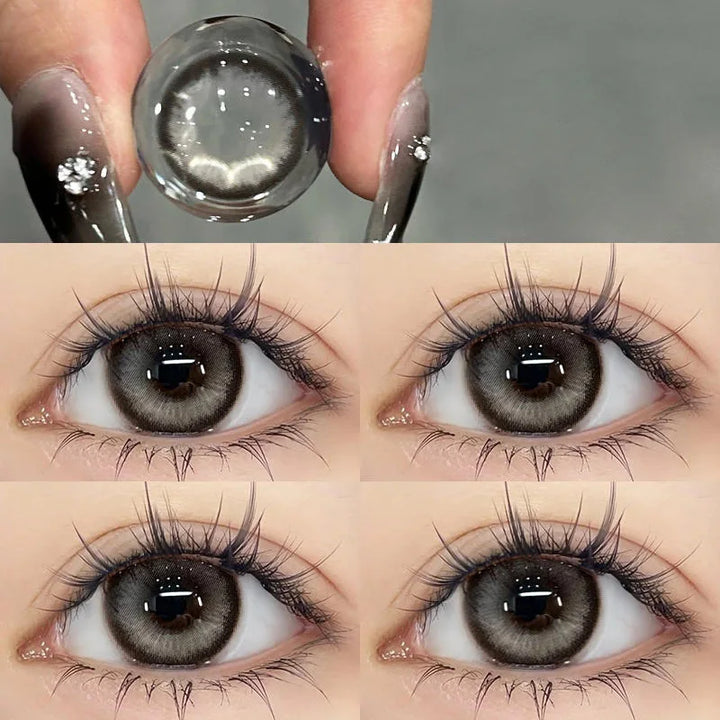 Rynx | 2 pieces of natural colored contact lenses for prescription eyes high-quality brown eyes circular beautiful pupil fast shipping
