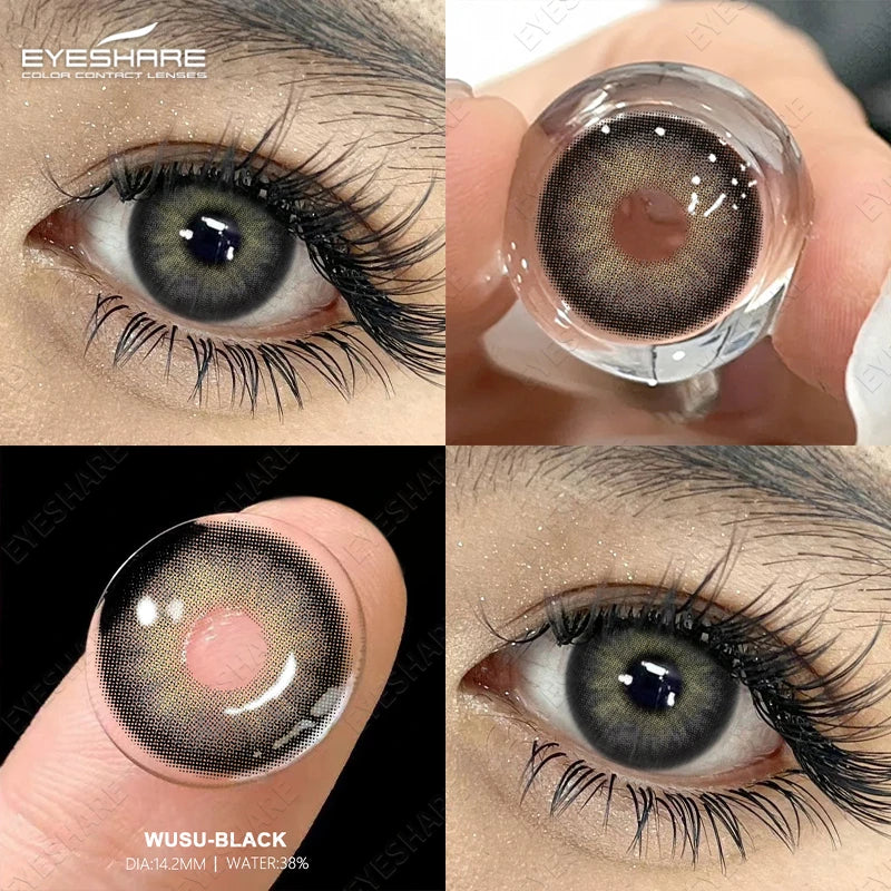 Rynx | Color contact lenses for eyes 1 pair High-quality grey lenses cosmetic blue eyes contact lenses annual cosmetic green eye lens