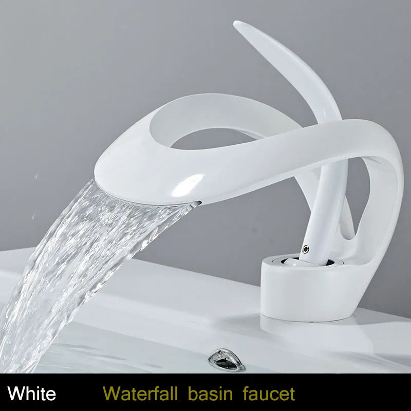 Lisslune | Modern Creative Brass Waterfall Design Faucet