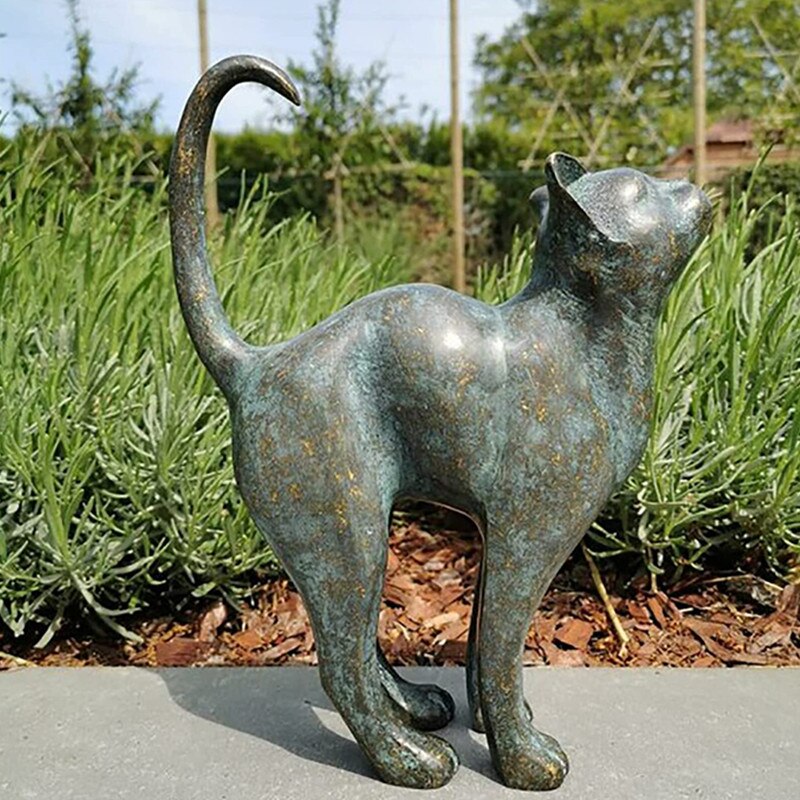 Lisslune | Enchanting Garden Cat Statues - Purr-fect Resin Decoration