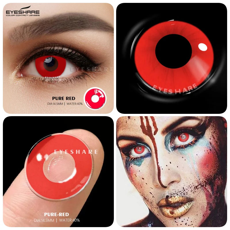 Rynx | Colorful Contact Lenses for the Eyes 1 Pair Cosplay Anime Lens Yearly Cosmetic Contact Lenses Halloween Lenses Beauty Makeup