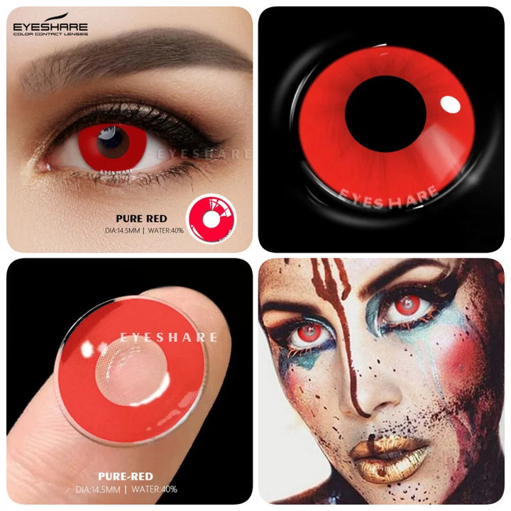 Rynx | Colorful Contact Lenses for the Eyes 1 Pair Cosplay Anime Lens Yearly Cosmetic Contact Lenses Halloween Lenses Beauty Makeup