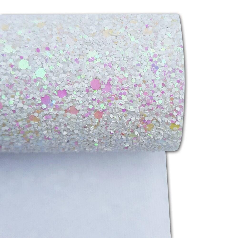 Lisslune | Sparkling White Faux Leather Craft Roll: Elevate your DIY masterpieces