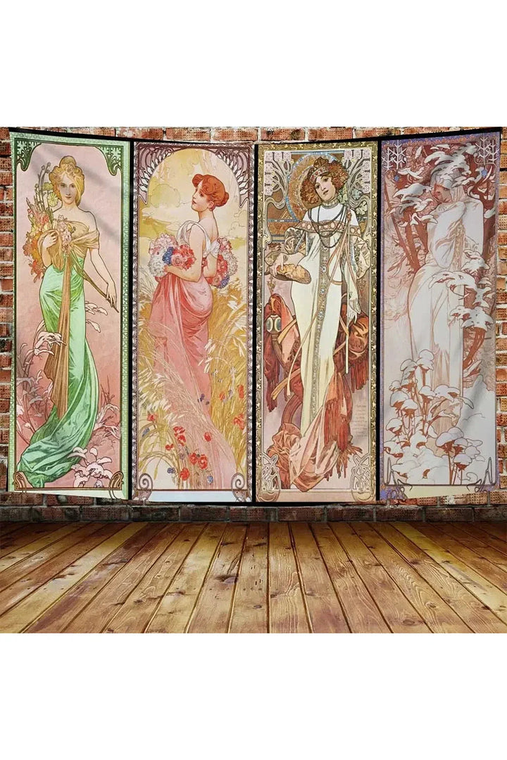Lisslune | Nouveau Flower Goddess Tapestry