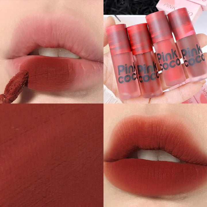 Rynx | Velvet Matte Liquid Lipstick Makeup Waterproof Long-lasting Moisturizing Lip Mud Gentle Nude Brown Lip Color Pigments Lip Gloss