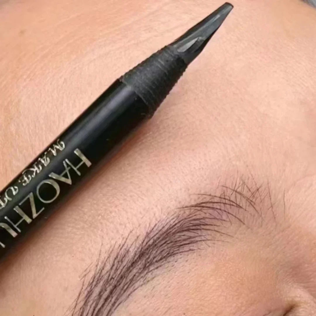 Rynx | High-Quality Pull Eyebrow Pencil Black Leather Makeup Wild Line Eyebrow Pencil Waterproof Hard Cap Flat Head Pencil White Pencil