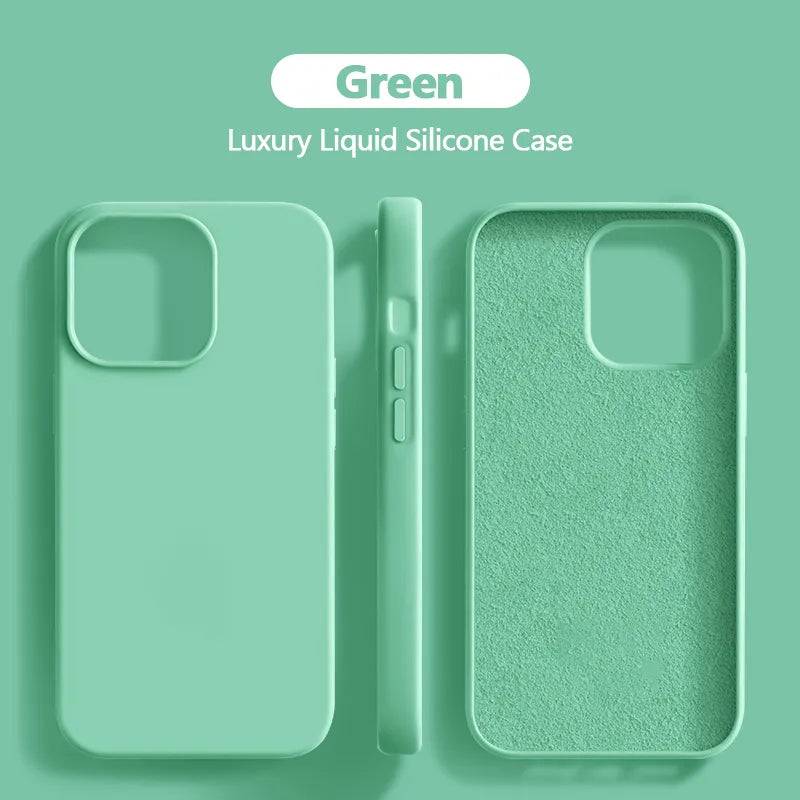 Lisslune | Liquid silicone case shockproof for iPhone 15 14 13