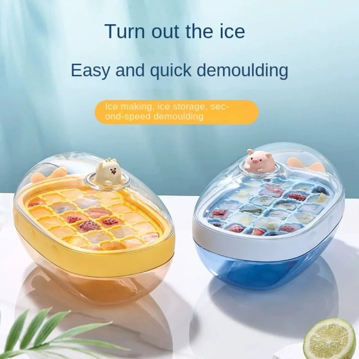 Lisslune | Cute Cartoon Rotating Knob Ice Cube Tray