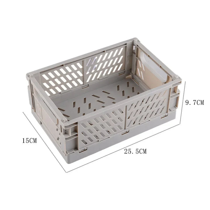 Rynx | Plastic foldable storage box folding box basket stackable cute makeup jewelry toy boxes for storage box organizer portable