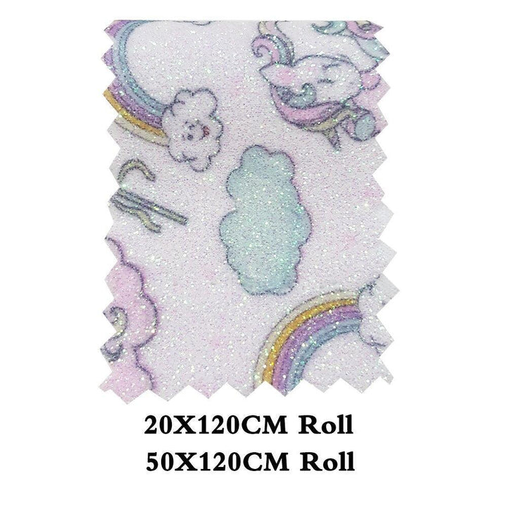 Lisslune | Enchanting Unicorn Glitter Fabric Roll: Transform Your DIY Craft Projects and Home Decor