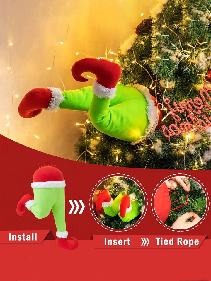 Rynx | 1pc Christmas tree decoration plush door decoration Santa legs Christmas tree door hanging decoration Christmas decoration for home