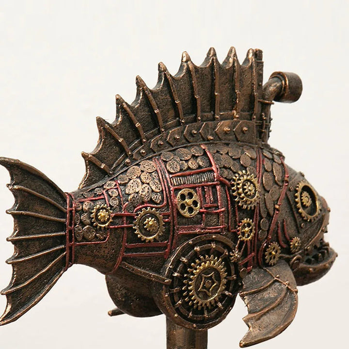 Lisslune | Steampunk Mechanical Blackfish Figurine