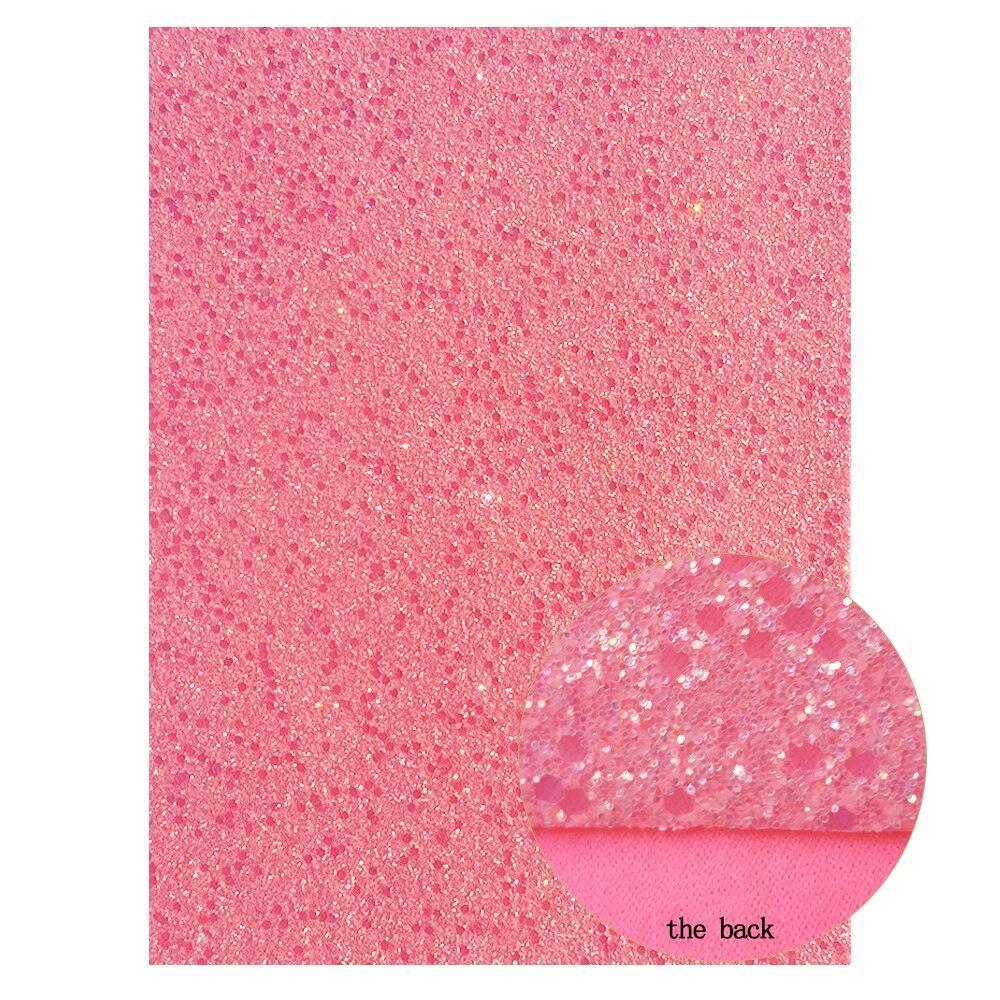 Lisslune | Sparkling Black and White Chunky Glitter Synthetic Leather Craft Sheet for Creative DIYs