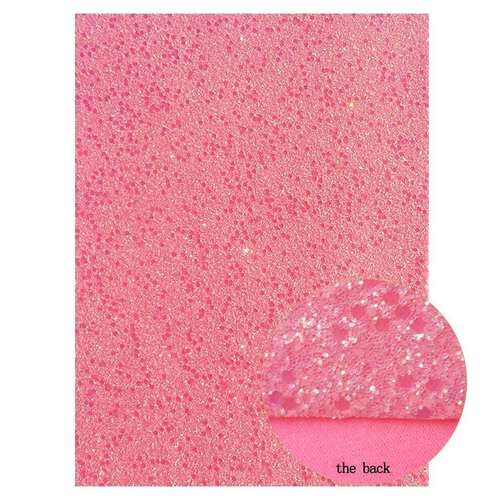 Lisslune | Sparkling Black and White Chunky Glitter Synthetic Leather Craft Sheet for Creative DIYs