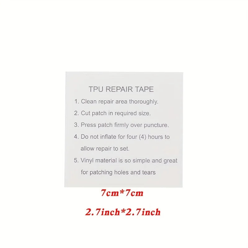 Rynx | 5/10 pcs Outdoor Tool Waterproof TPU Sticker Transparent Patch Repair Kit for Air Mattress, Swim Ring, Tent, Canvas Canopy