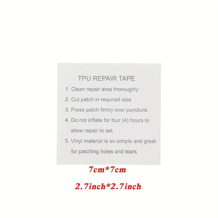 Rynx | 5/10 pcs Outdoor Tool Waterproof TPU Sticker Transparent Patch Repair Kit for Air Mattress, Swim Ring, Tent, Canvas Canopy