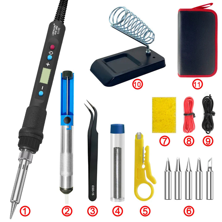 Lisslune | Digital Display 80W Soldering Iron Set with Adjustable Temperature – Fusion