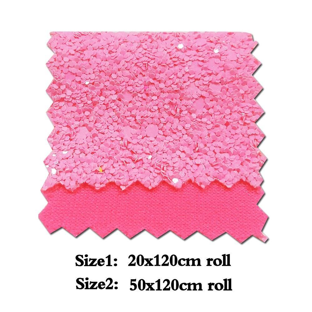 Lisslune | Glamorous Pink Shiny Glitter Fabric Roll for Impressive Handbags and Accessories
