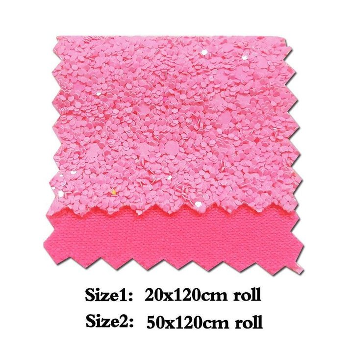 Lisslune | Glamorous Pink Shiny Glitter Fabric Roll for Impressive Handbags and Accessories