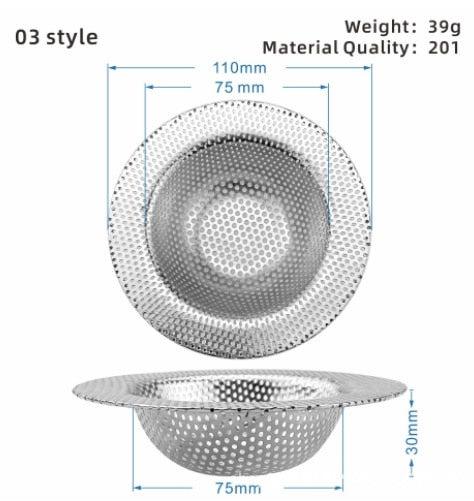 Lisslune | Stainless Steel Sink Drain Catch All Strainer