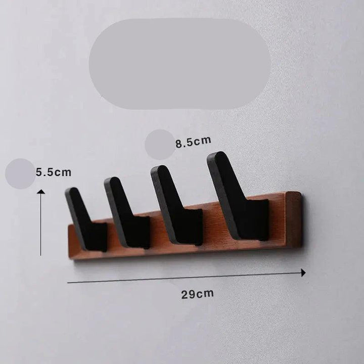 Lisslune | Stylish wall coat rack made of solid wood for elegant home organization