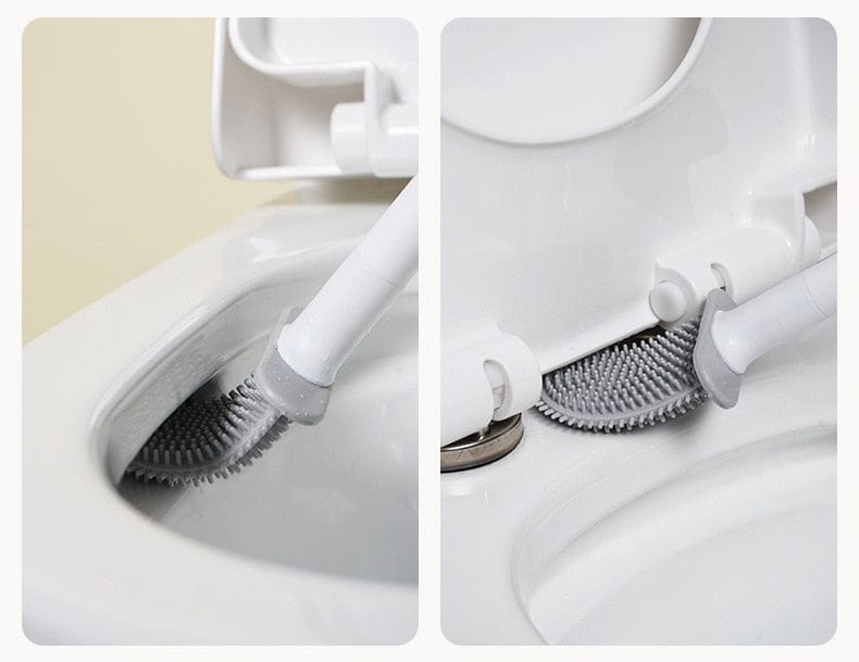 Lisslune | Silicone toilet brush with long handle & wall sticker