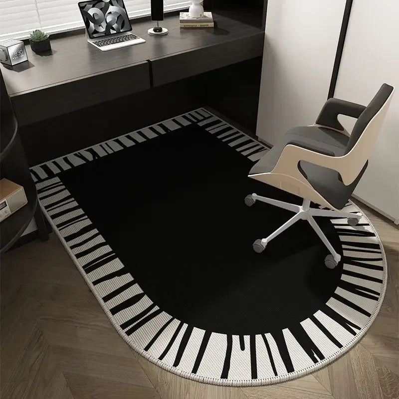 Lisslune | Winnie Geometric Office Chair Mat – Soft Washable Non-Slip Design