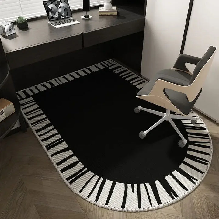 Lisslune | Winnie Geometric Office Chair Mat – Soft Washable Non-Slip Design