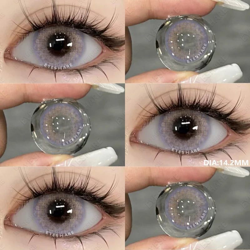 Rynx | 1 Pair Colored Pupils for Eyes Green Eye Color Lenses Brown Natural Blue Eye Lenses High-Quality Gray Lenses Soft Pupils