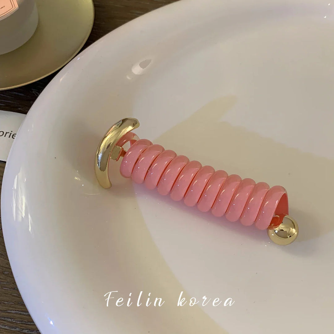 Rynx | Japanese Fashion Style Spiral Hairband Metal Tpu Hair Bands for Girls and Women Hair Accessories