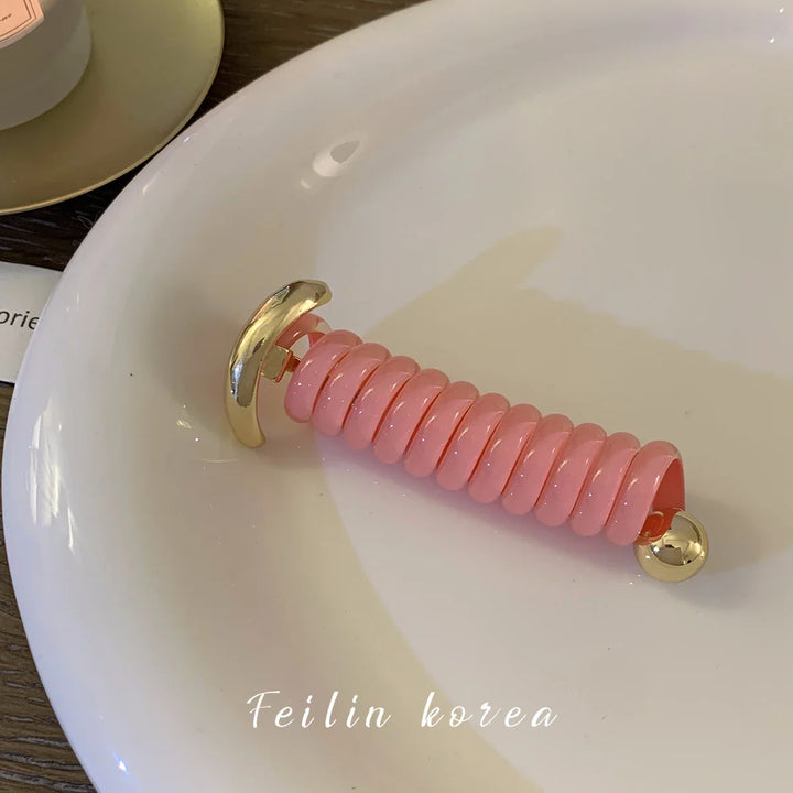 Rynx | Japanese Fashion Style Spiral Hairband Metal Tpu Hair Bands for Girls and Women Hair Accessories