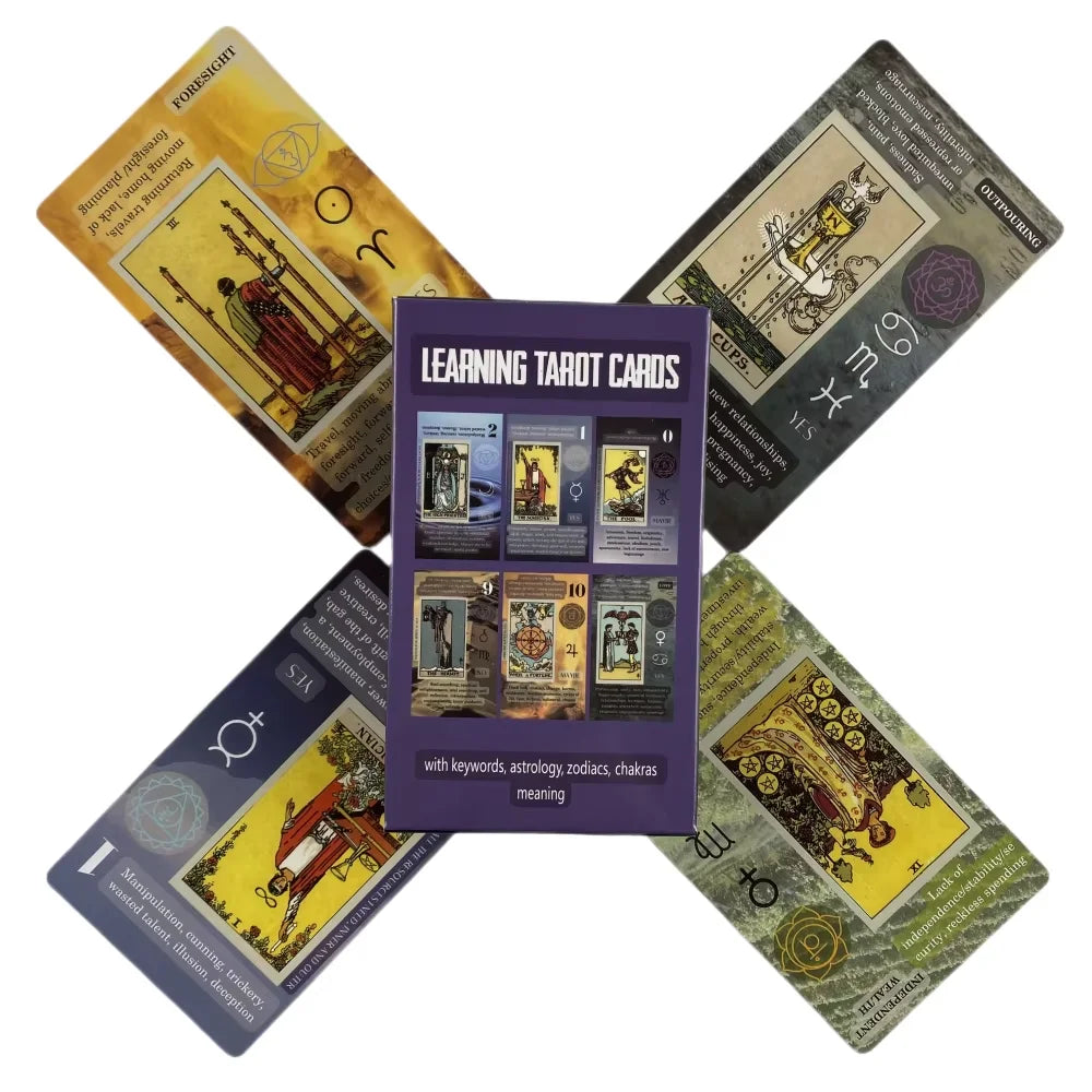 Rynx | 1 Box The Light Seer Tarot Cards, 78-Card Full Color Tarot Set for Tarot Readings, Fortune Telling, Divination Board Game Cards