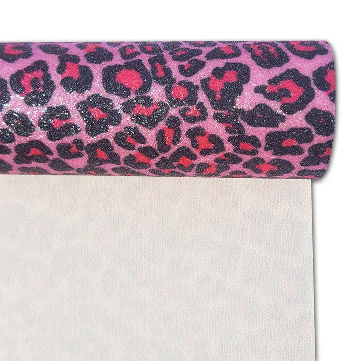Lisslune | Glittering Leopard Print Synthetic Leather Craft Roll: Ignite Your Creative Spirit!