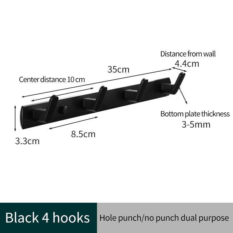 Lisslune | Over-Door Aluminum Hook Organizer: Stylish Storage Solution for Kitchen and Bathroom