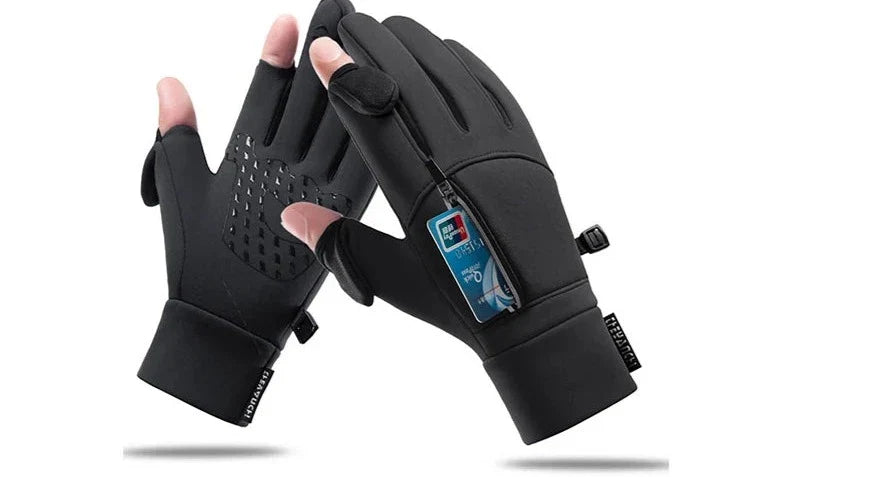 Lisslune | Waterproof Touchscreen Gloves with Foldable Thumb and Index Finger